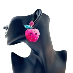 Pumpkin Skull Acrylic Earrings